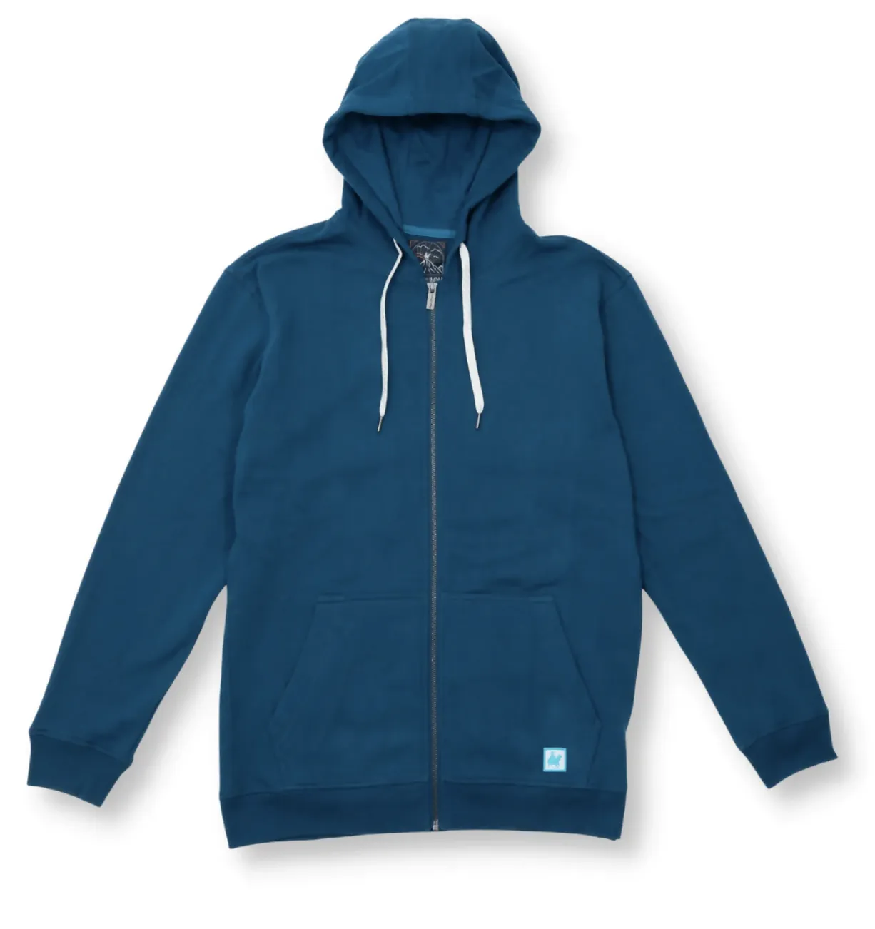 BAIKAL ORGANIC ZIP HOODIE - BLUE