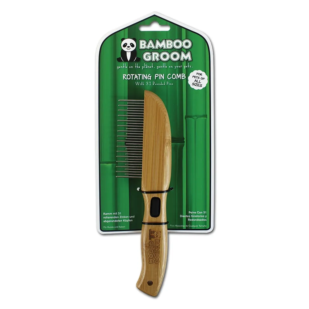 Bamboo Groom Rotating 31 Pin Detangler