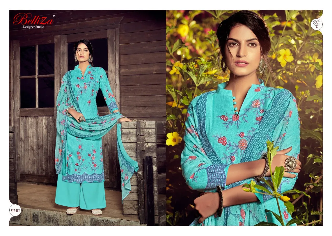Belliza Designer Studio Nazrana Pure Cotton Digital Printed Stylish Suits