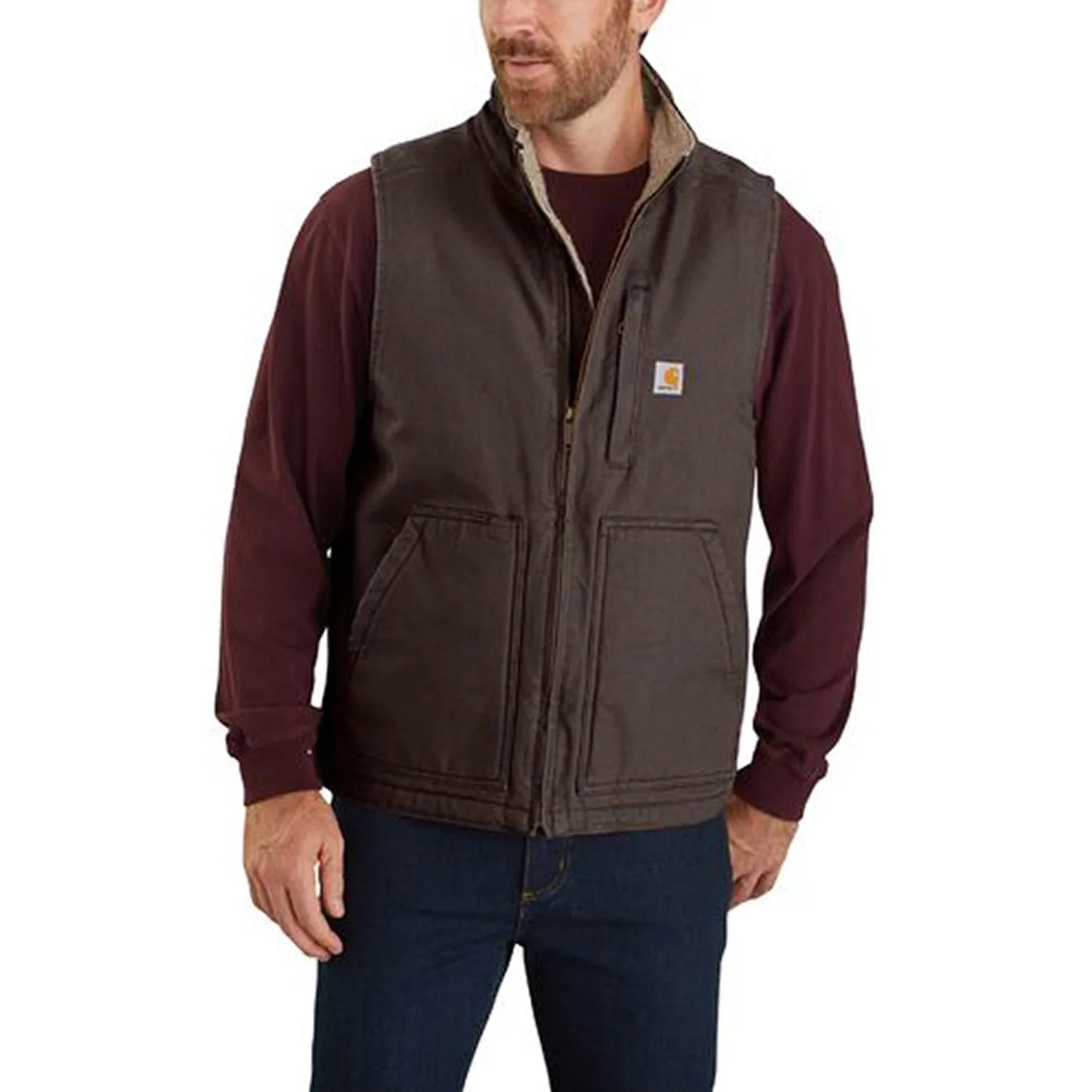 Carhartt Men's Washed Duck Mock Neck Vest