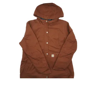 Carhartt Women's Full Swing Cryder Quick Duck Hooded Jacket Mineral Red Size XL