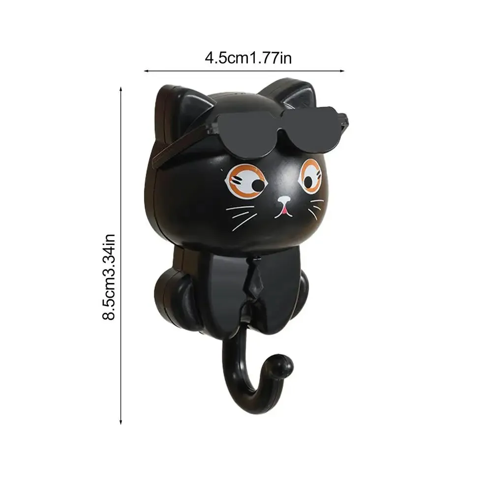 Cartoon Cat Key Holder – Self-Adhesive Wall Hook