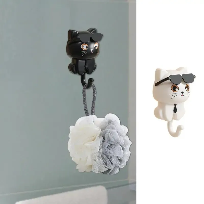 Cartoon Cat Key Holder – Self-Adhesive Wall Hook