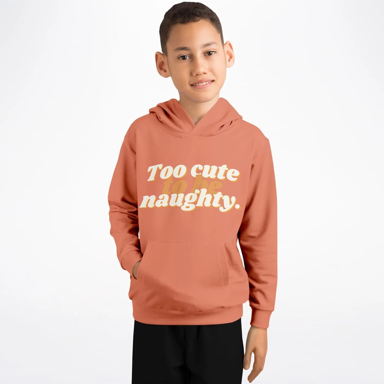 Coral Naughty Kids Hoodie