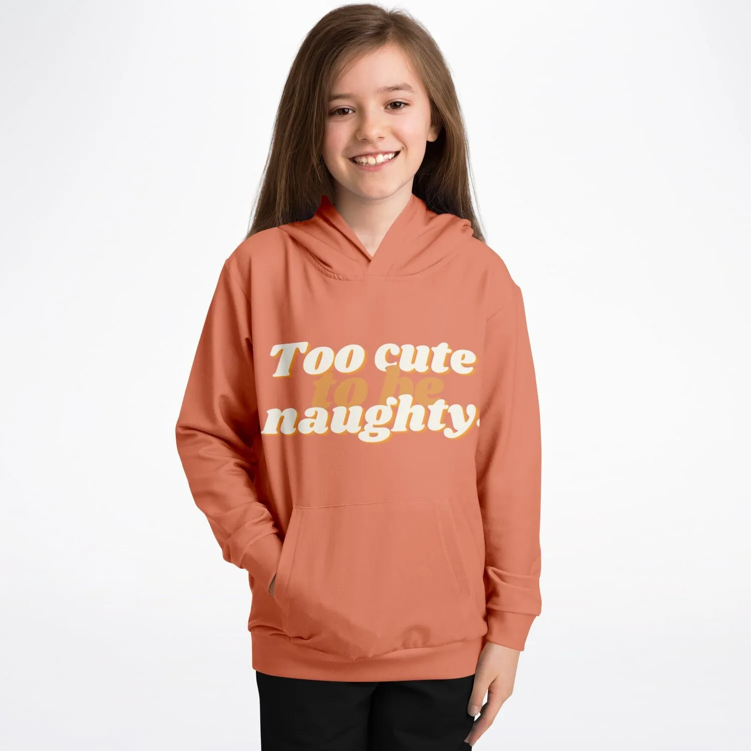 Coral Naughty Kids Hoodie