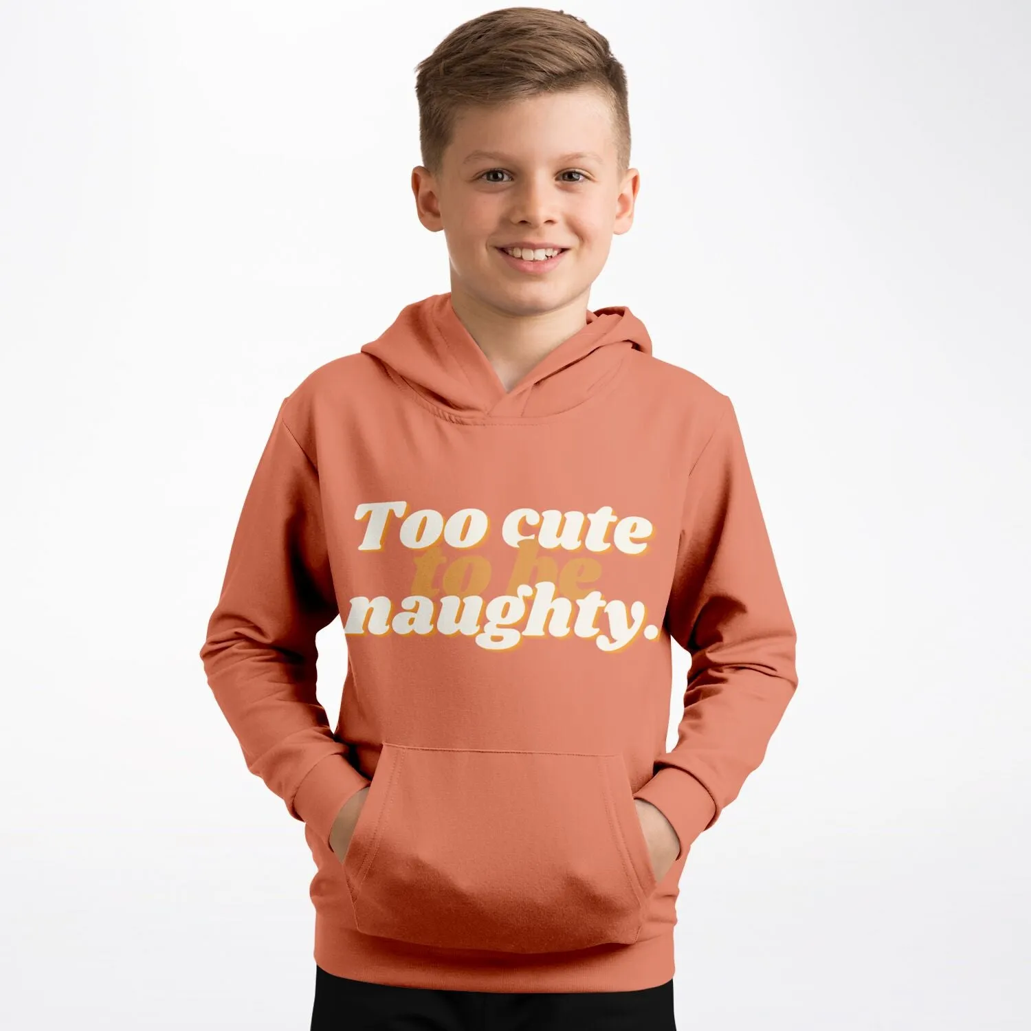 Coral Naughty Kids Hoodie