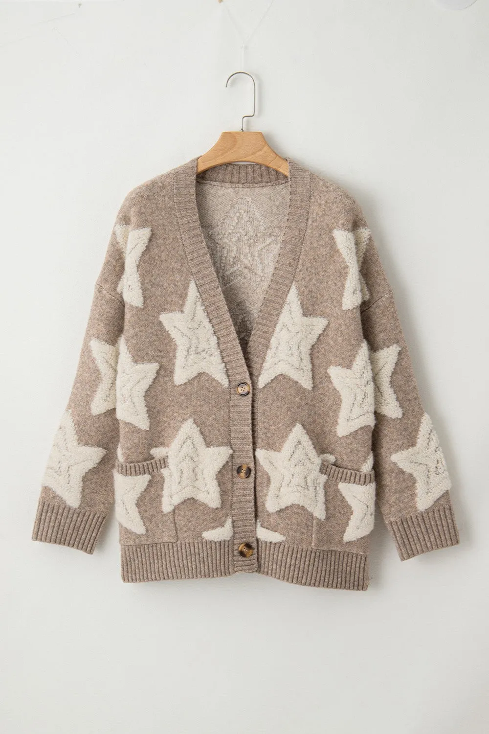 Freedom Star Button Up Sweater Cardigan