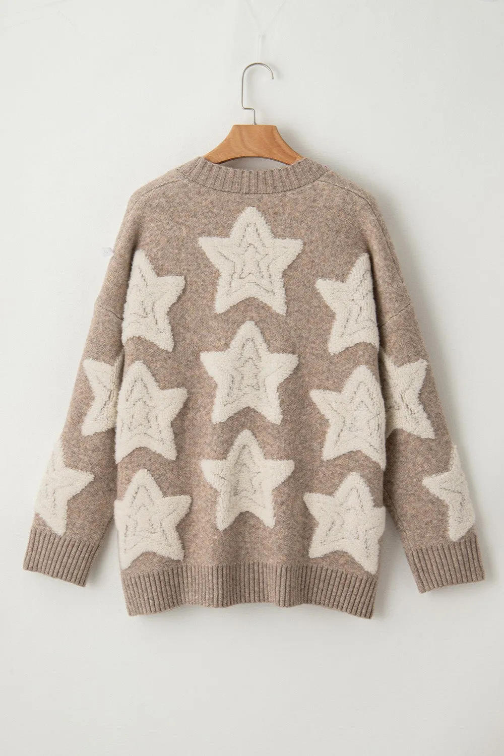 Freedom Star Button Up Sweater Cardigan