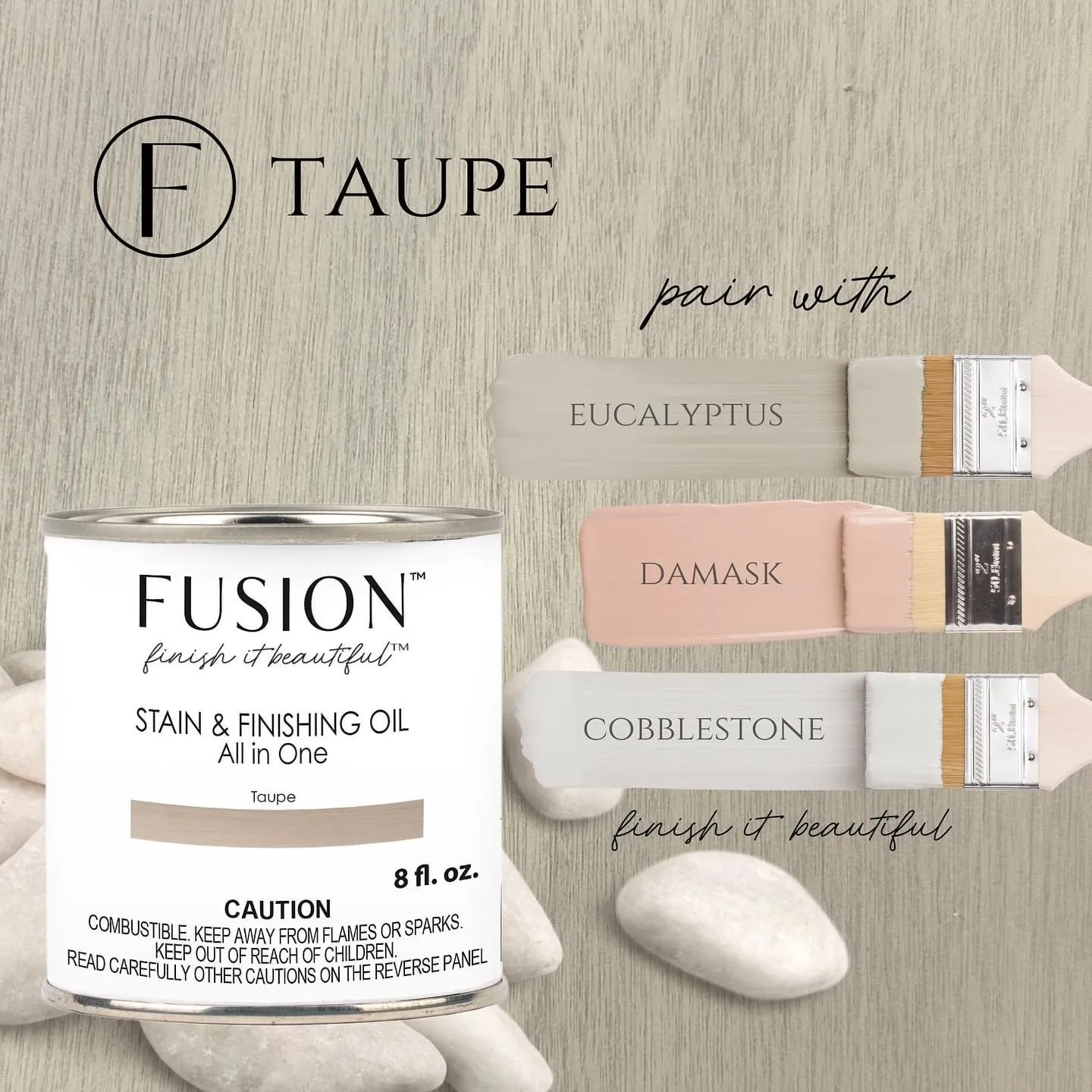 Fusion Mineral Paint - Stain and Finishing Oil - Taupe