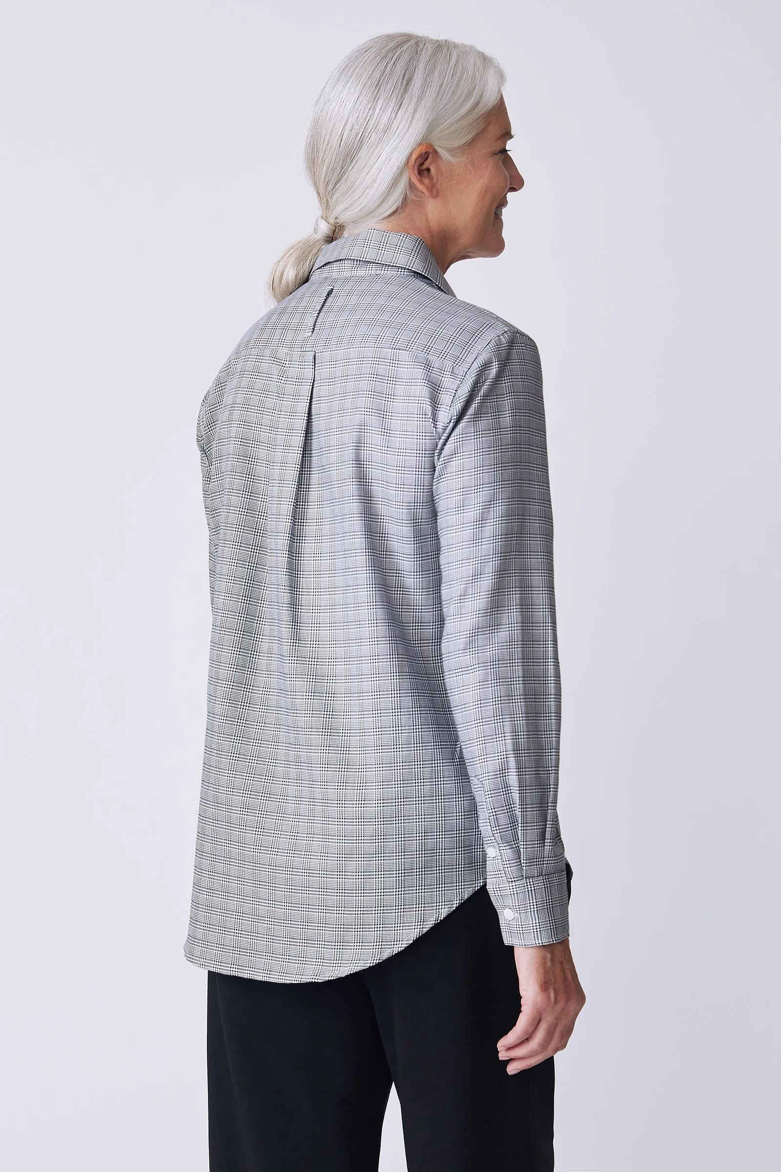 Ginna Box Pleat Shirt - Soft Glen Plaid