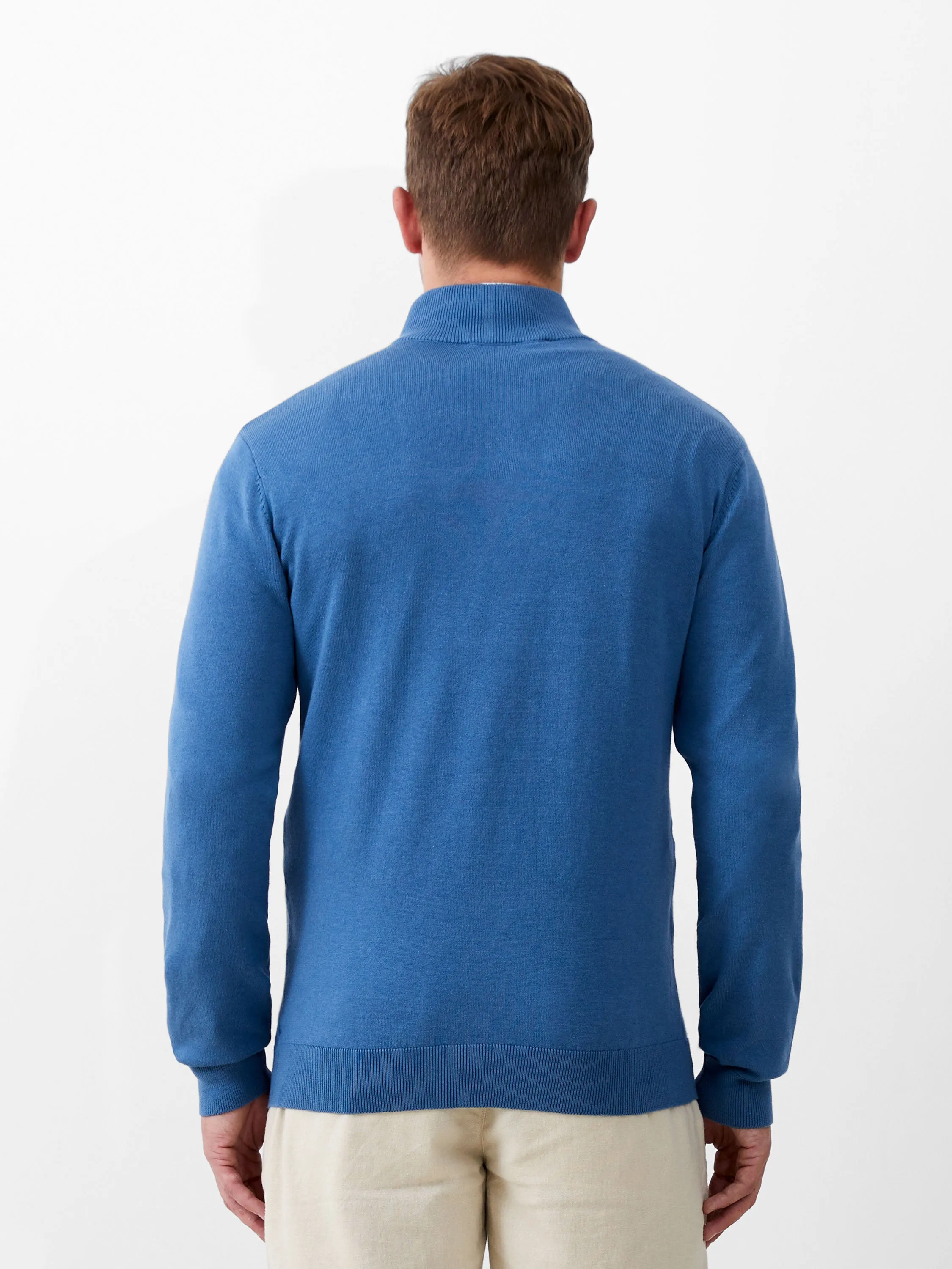 Half Zip Funnel Neck Jumper