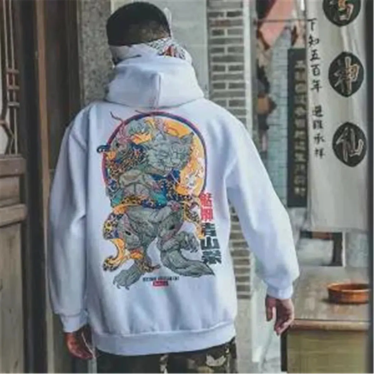 Japanese Graphic Design Hip Hop Hoodies | Harajuku Devil Hoodie