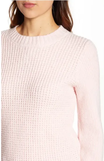 Lucky Brand Crew-Neck Waffle-Knit Sweater Size XS