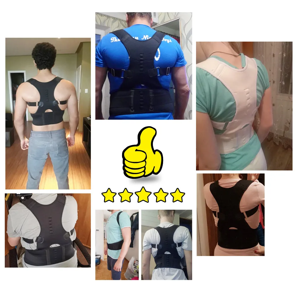 Magnetic Back Posture Corrector Corset Back Corrective Therapy Back Brace For Men & Women