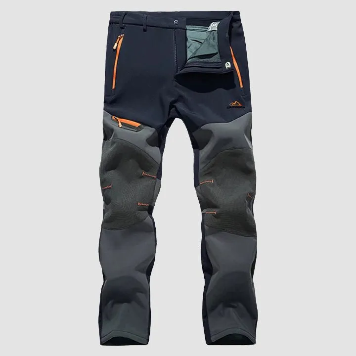 Men's Fleece Lined Softshell Pants Water Resistant Trousers for Outdoors