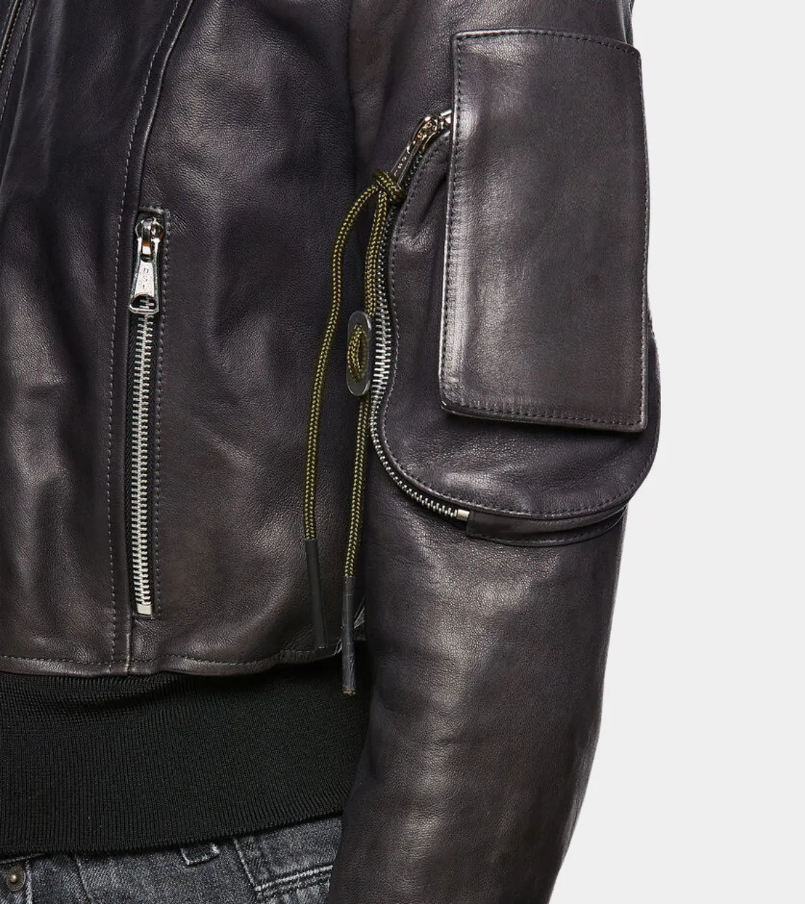 Minimalistic Women’s Leather Bomber Jacket