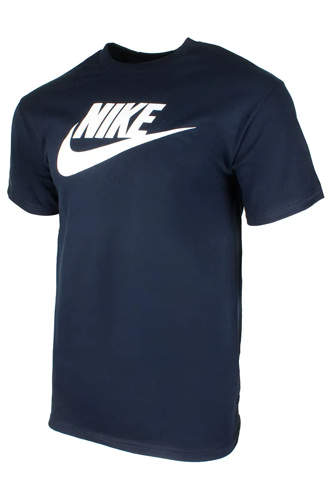 Nike Men's Athletic Wear Short Sleeve Logo Swoosh Printed Gym Active T-Shirt