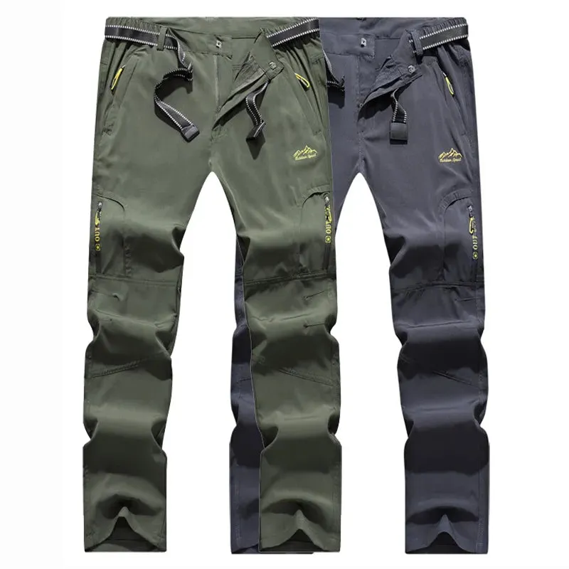 Outdoor Hiking Pants with Belt Quick-drying Waterproof Multi-pocket Light Tactical Cargo Pants