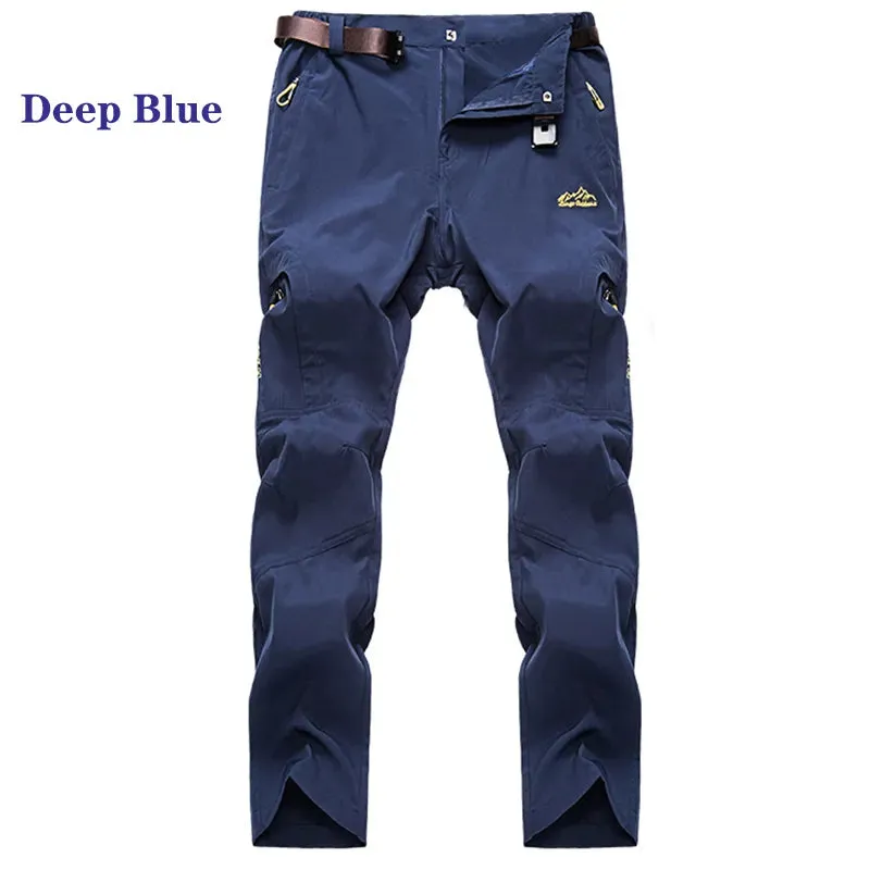 Outdoor Hiking Pants with Belt Quick-drying Waterproof Multi-pocket Light Tactical Cargo Pants