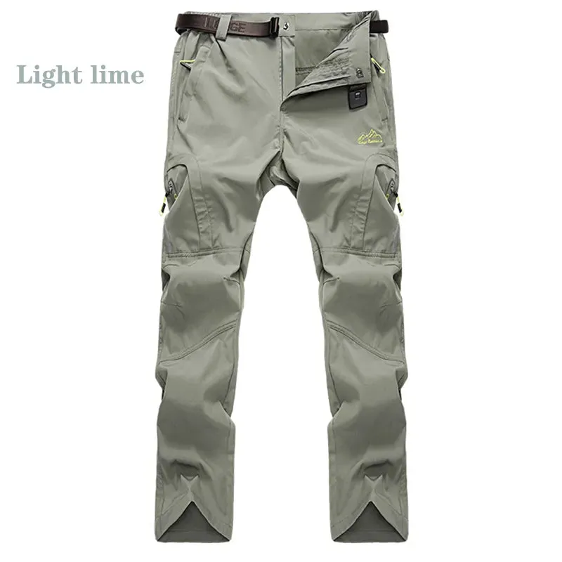 Outdoor Hiking Pants with Belt Quick-drying Waterproof Multi-pocket Light Tactical Cargo Pants