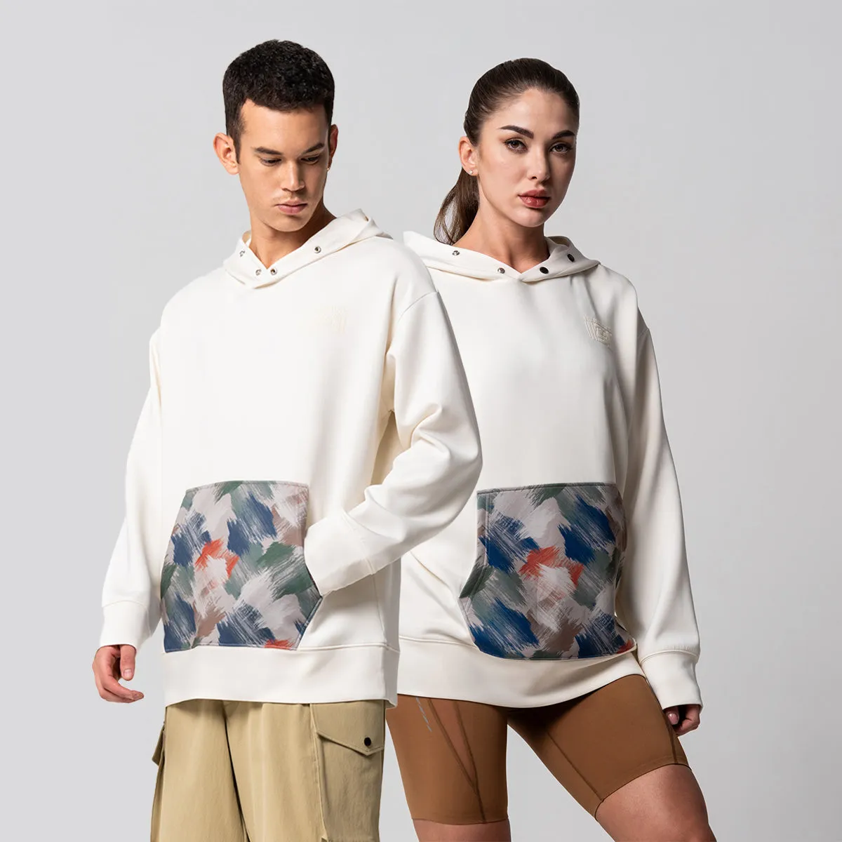 Oversize Everyday Wears flocking print Hoodies Pattern pocket for Unisex