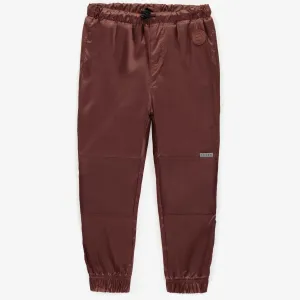 Pantalon d’extérieur couleur rouille en nylon, enfant || Rust nylon outdoor pants, child