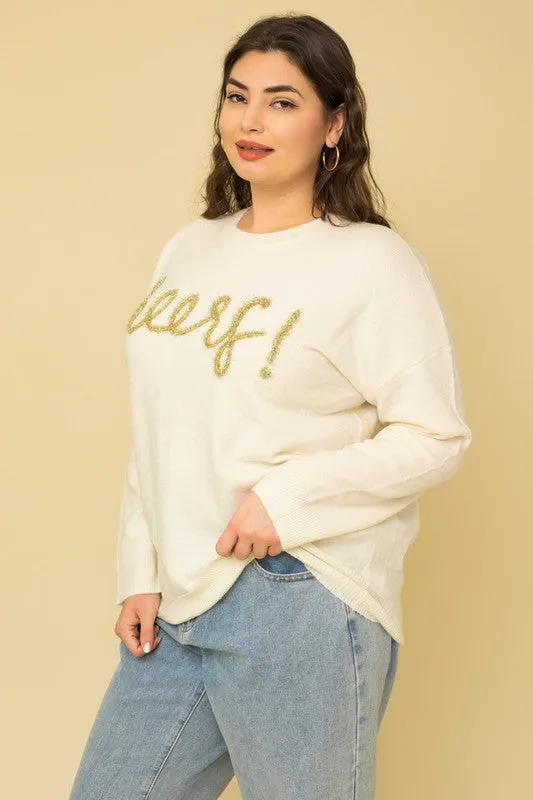 Plus Size Cheers Pullover Sweater