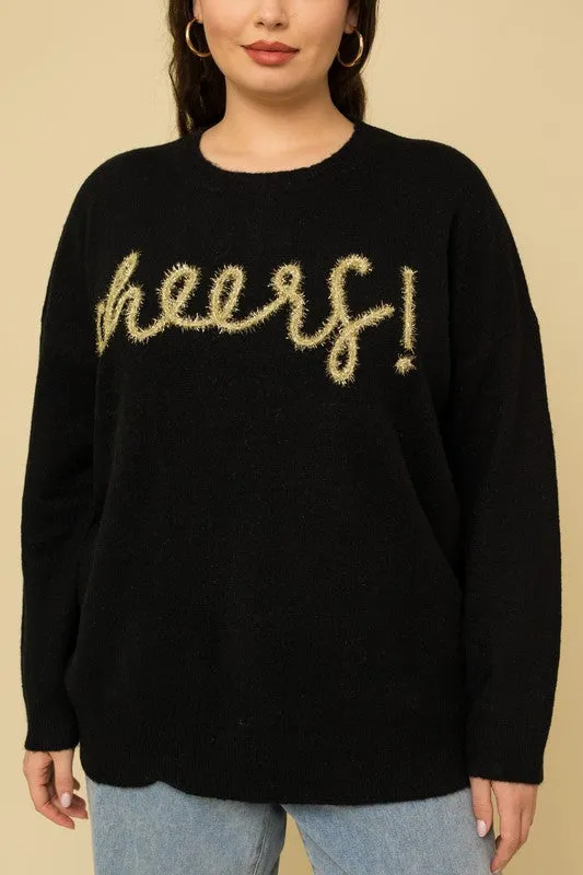 Plus Size Cheers Pullover Sweater