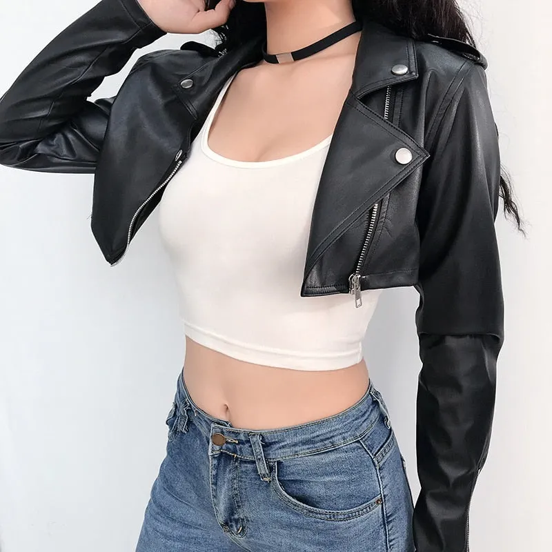 Punk  Cropped Leather Jacket