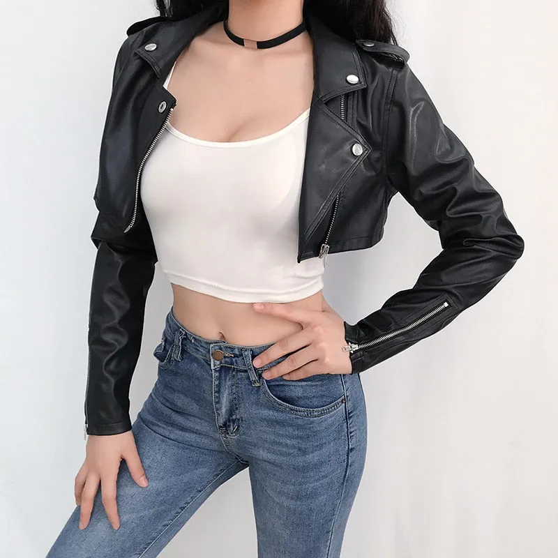 Punk  Cropped Leather Jacket