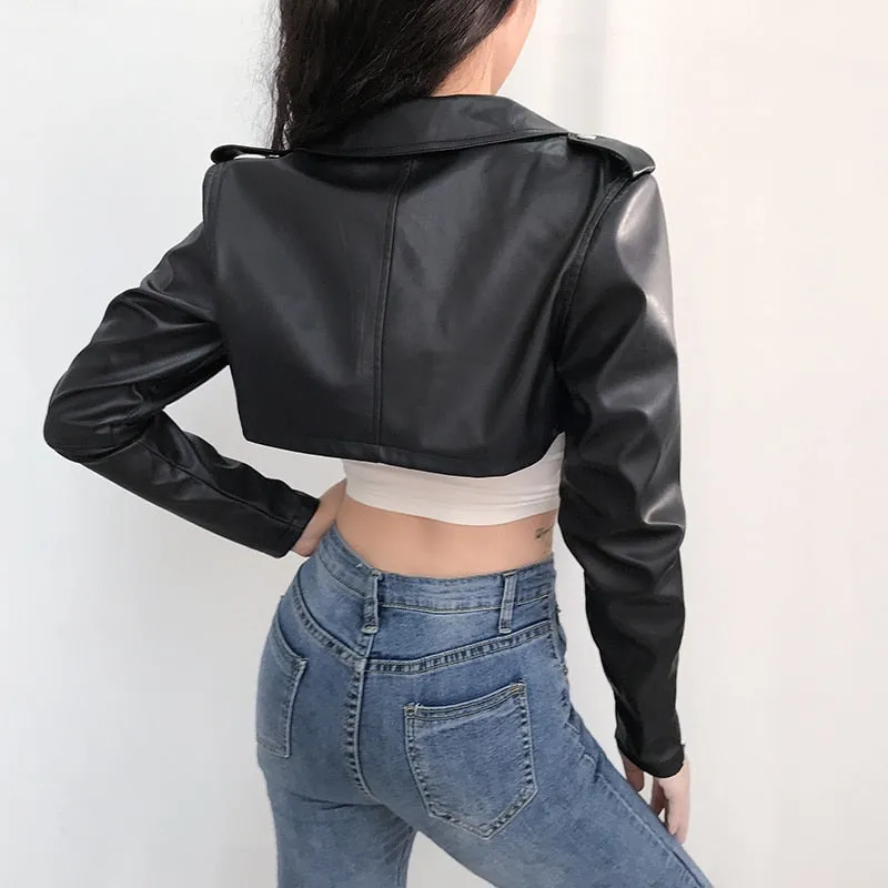 Punk  Cropped Leather Jacket