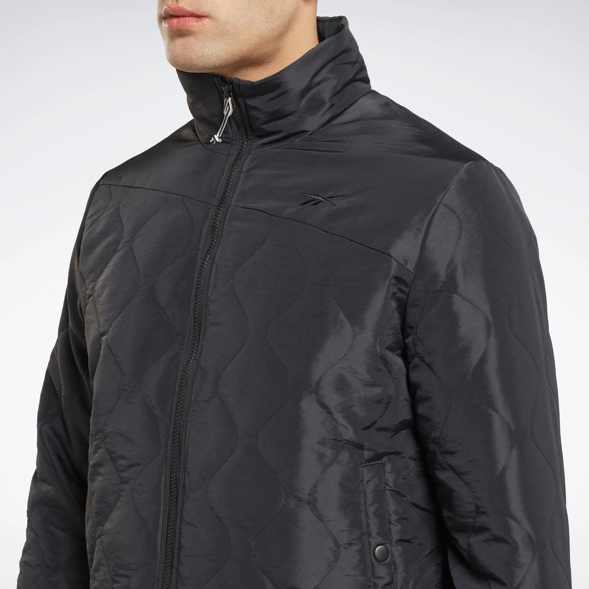 Reebok Apparel Men Outerwear Fleece-Lined Jacket Black