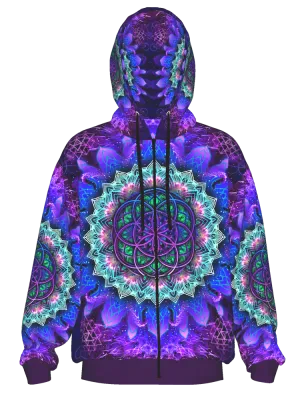 Sacred Geometry Hoodie | Fractal Hoodie | Psy Clothing | Festival Hoodie | Psychedelic Sweater | Raising Color (HD)