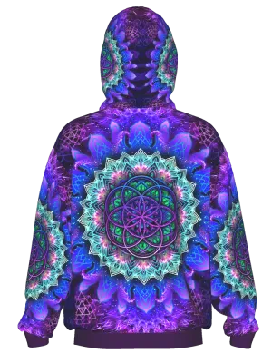 Sacred Geometry Hoodie | Fractal Hoodie | Psy Clothing | Festival Hoodie | Psychedelic Sweater | Raising Color (HD)