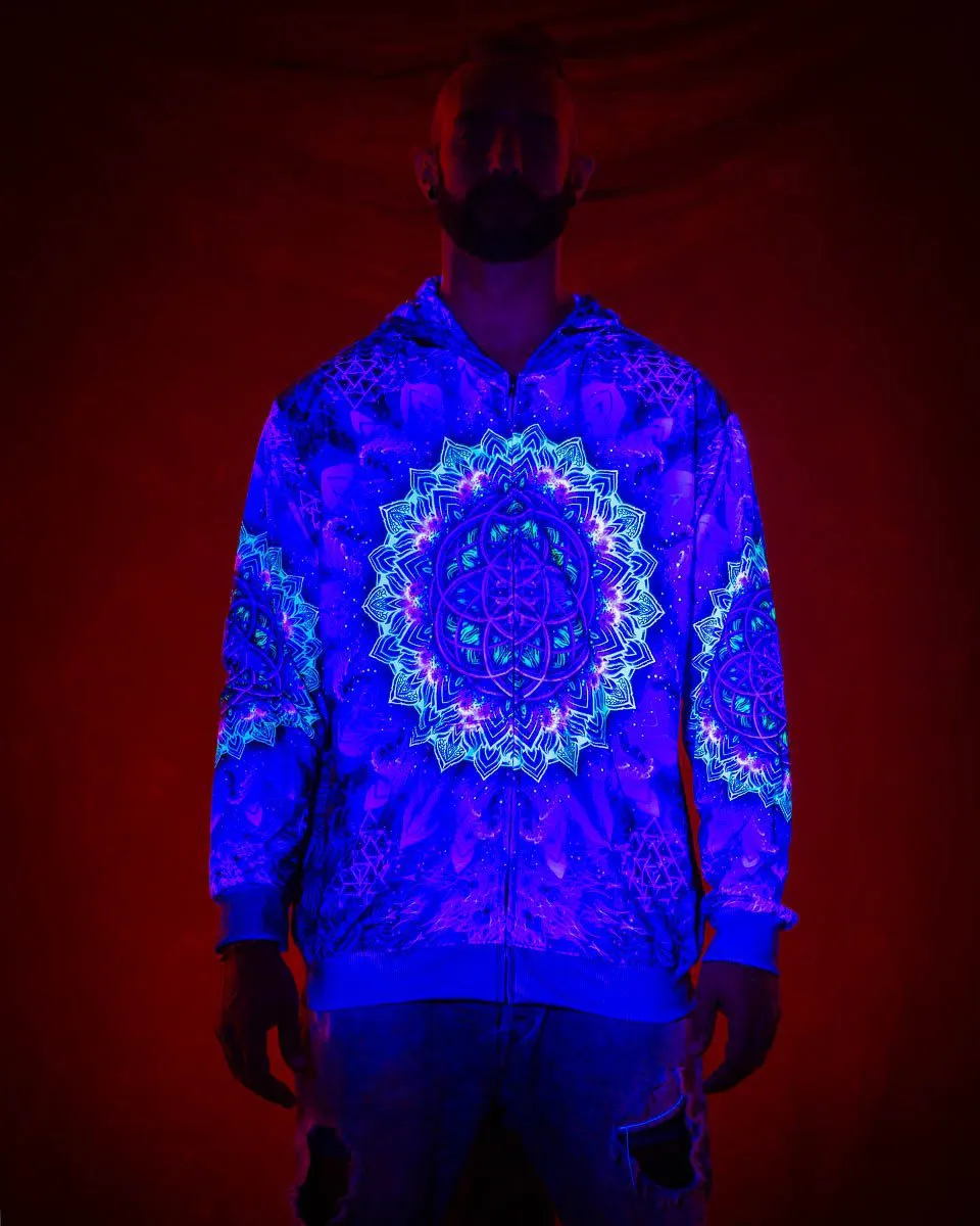 Sacred Geometry Hoodie | Fractal Hoodie | Psy Clothing | Festival Hoodie | Psychedelic Sweater | Raising Color (HD)