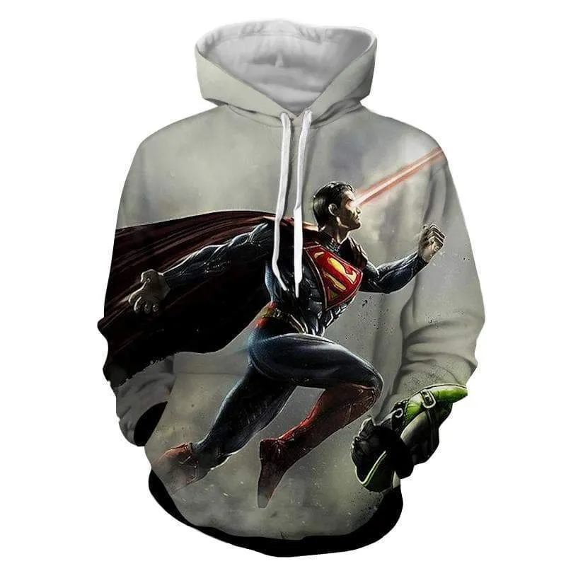 Superman Fighting Tide 3D Printed Superman Hoodie