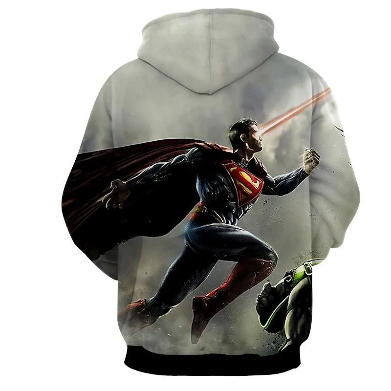 Superman Fighting Tide 3D Printed Superman Hoodie