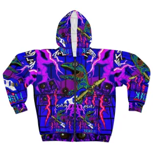 The LizardMan Unisex Zip Hoodie (AOP)