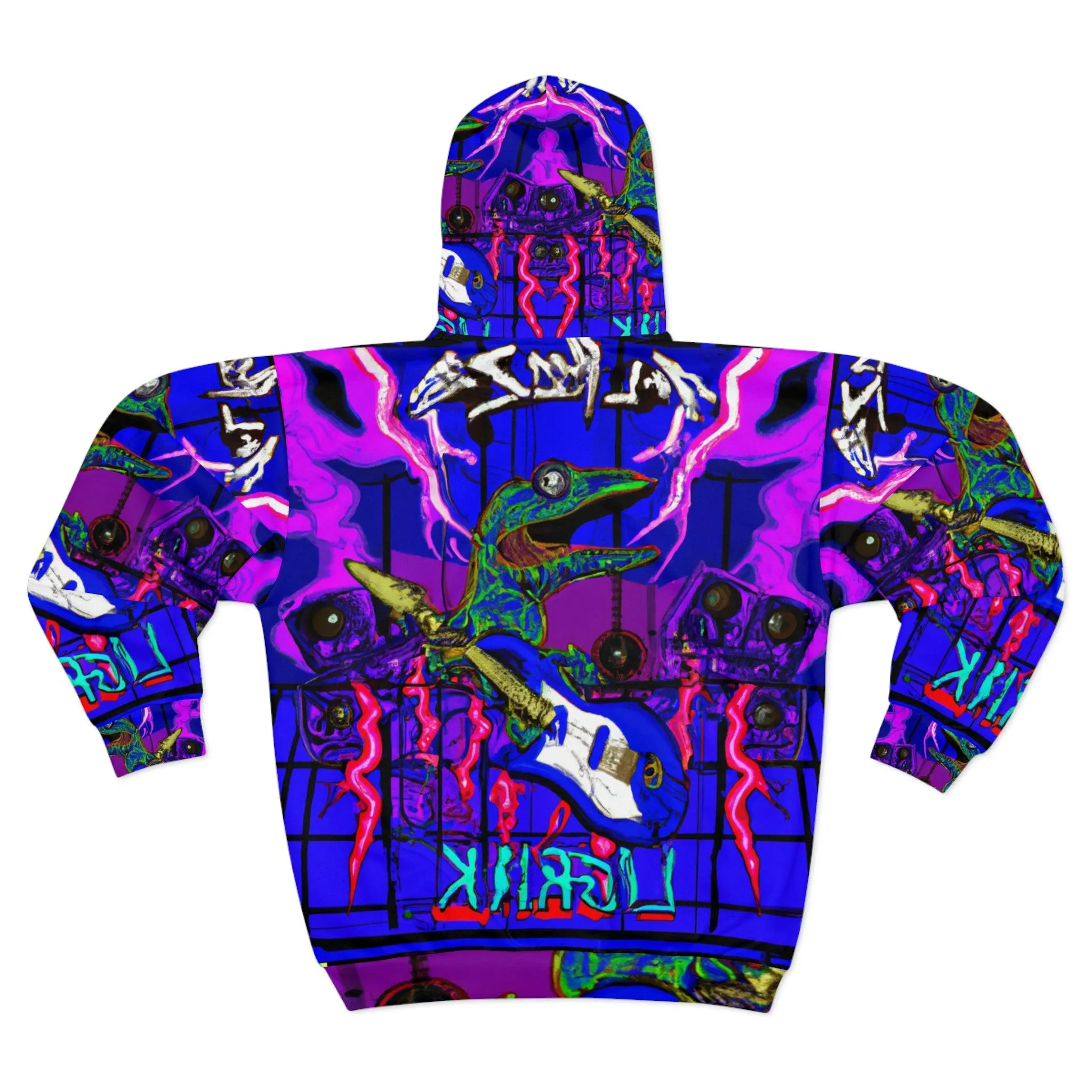 The LizardMan Unisex Zip Hoodie (AOP)