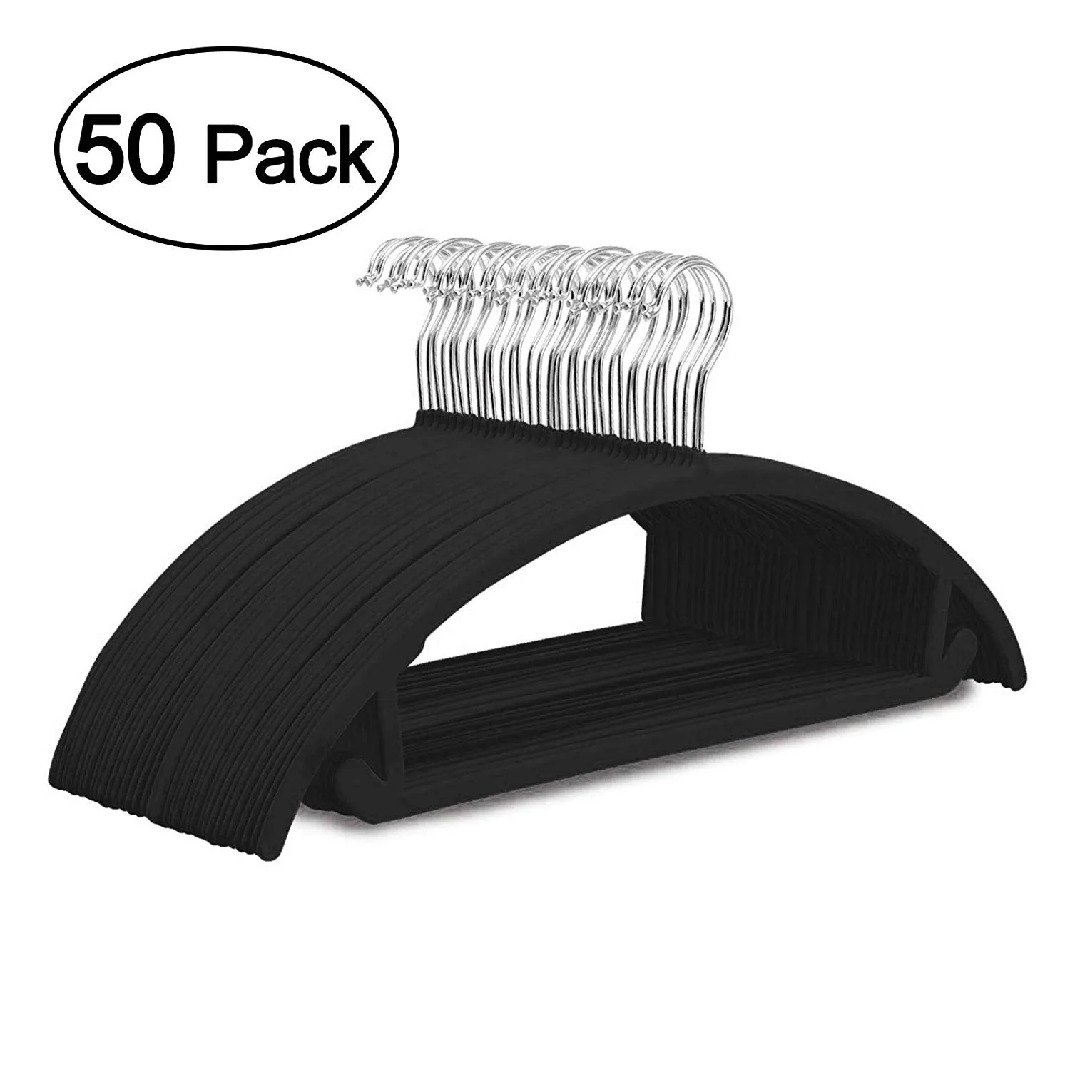 Voilamart 120 Pack Black Velvet Hangers - Heavy Duty Ultra Thin Non Slip Space Saving for Men Women Dress Suit Coat Pant Clothes Hanger Closet Organiser