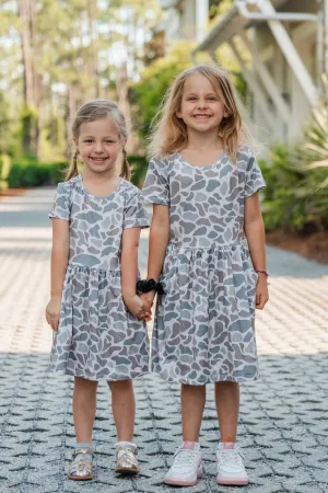 Youth Girls Dress - Classic Deer Camo