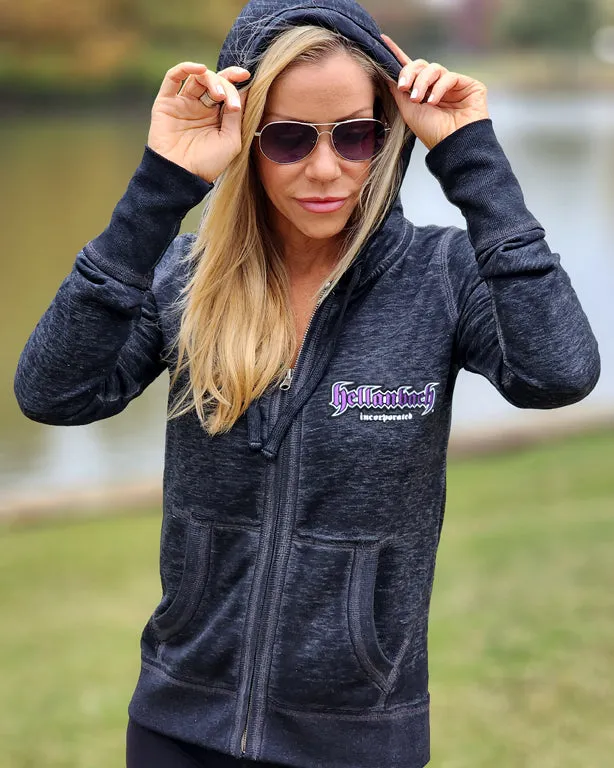 Zen 3D Purple Patch Full-Zip Up Hoodie